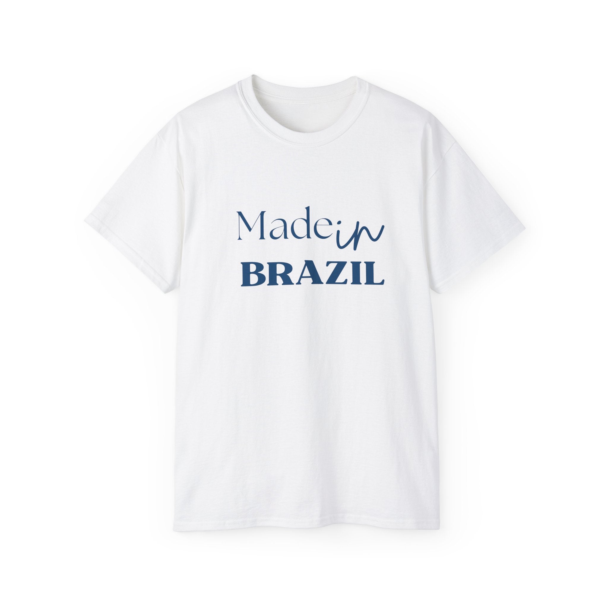 Brazil Flag Tropical Tee — Green Leaf Brazilian Pride Shirt