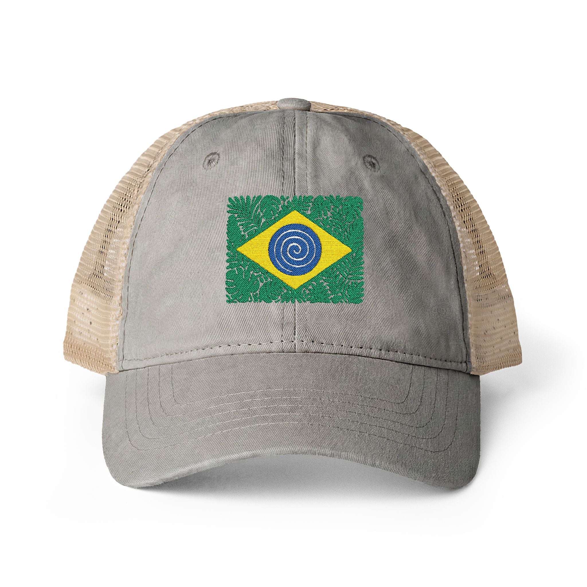 Brazil Women's Washed Mesh-Back Cap