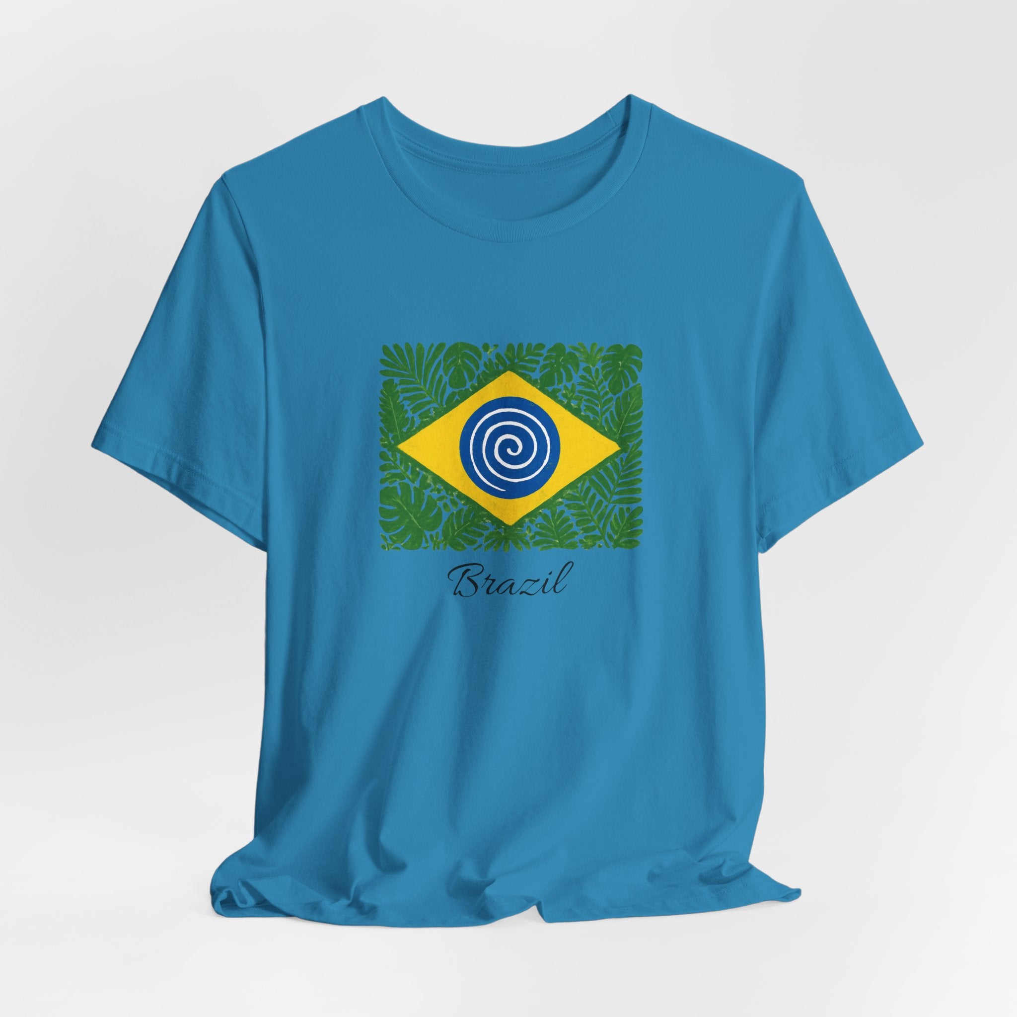 Brazil Flag Tropical T‑Shirt