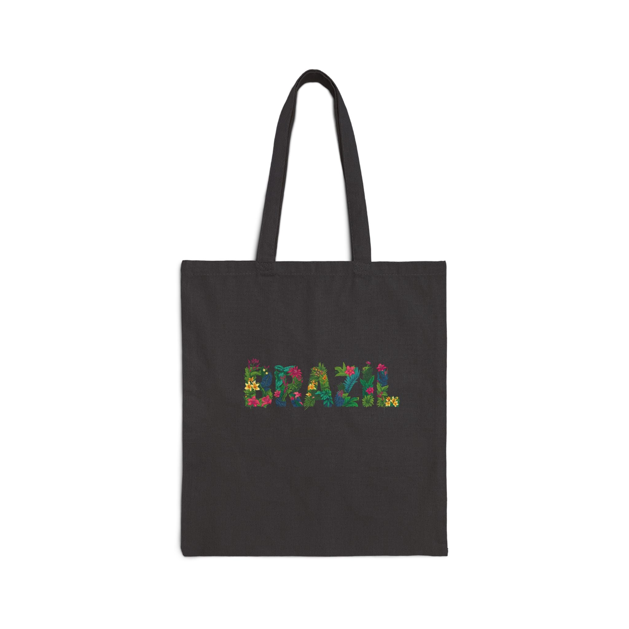 Brazil Floral Canvas Tote Bag — Cotton Eco Shopper