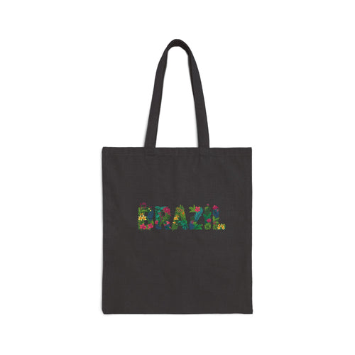 Brazil Floral Canvas Tote Bag — Cotton Eco Shopper