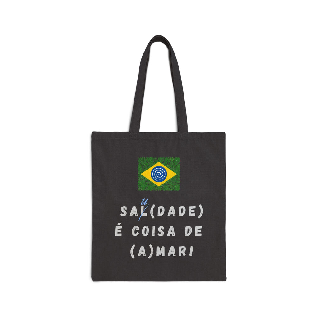 Brazil Flag Tote Bag – “Saudade é Coisa de (A)Mar” Canvas Tote