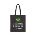 Brazil Flag Tote Bag – “Saudade é Coisa de (A)Mar” Canvas Tote