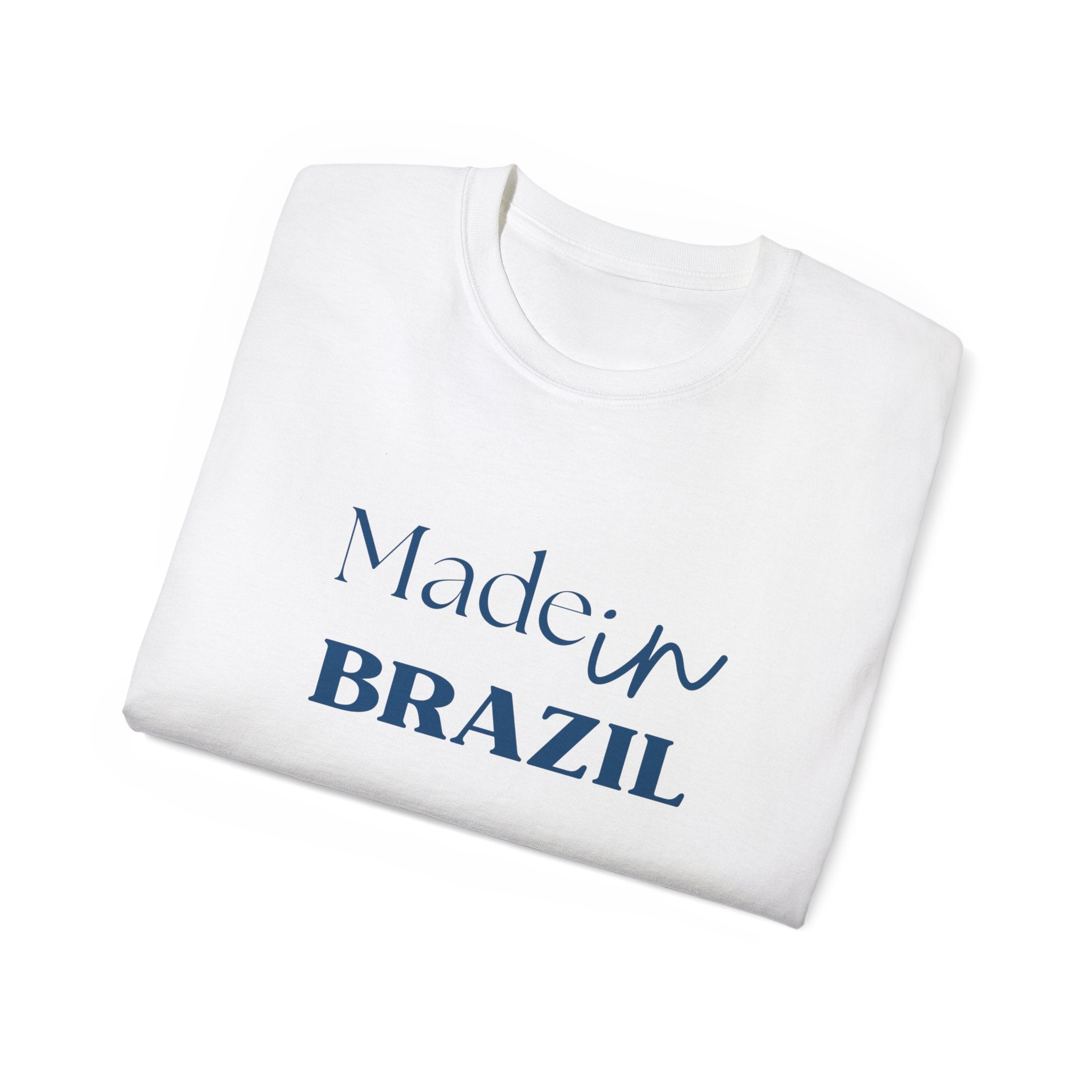 Brazil Flag Tropical Tee — Green Leaf Brazilian Pride Shirt
