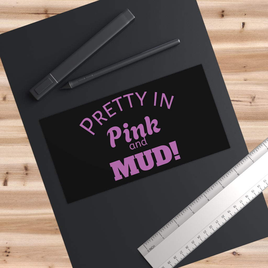 Off Road Pretty in Pink Black Bumper Stickers