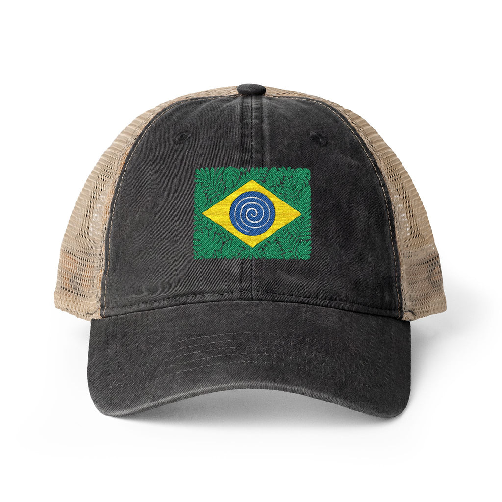 Brazil Women's Washed Mesh-Back Cap