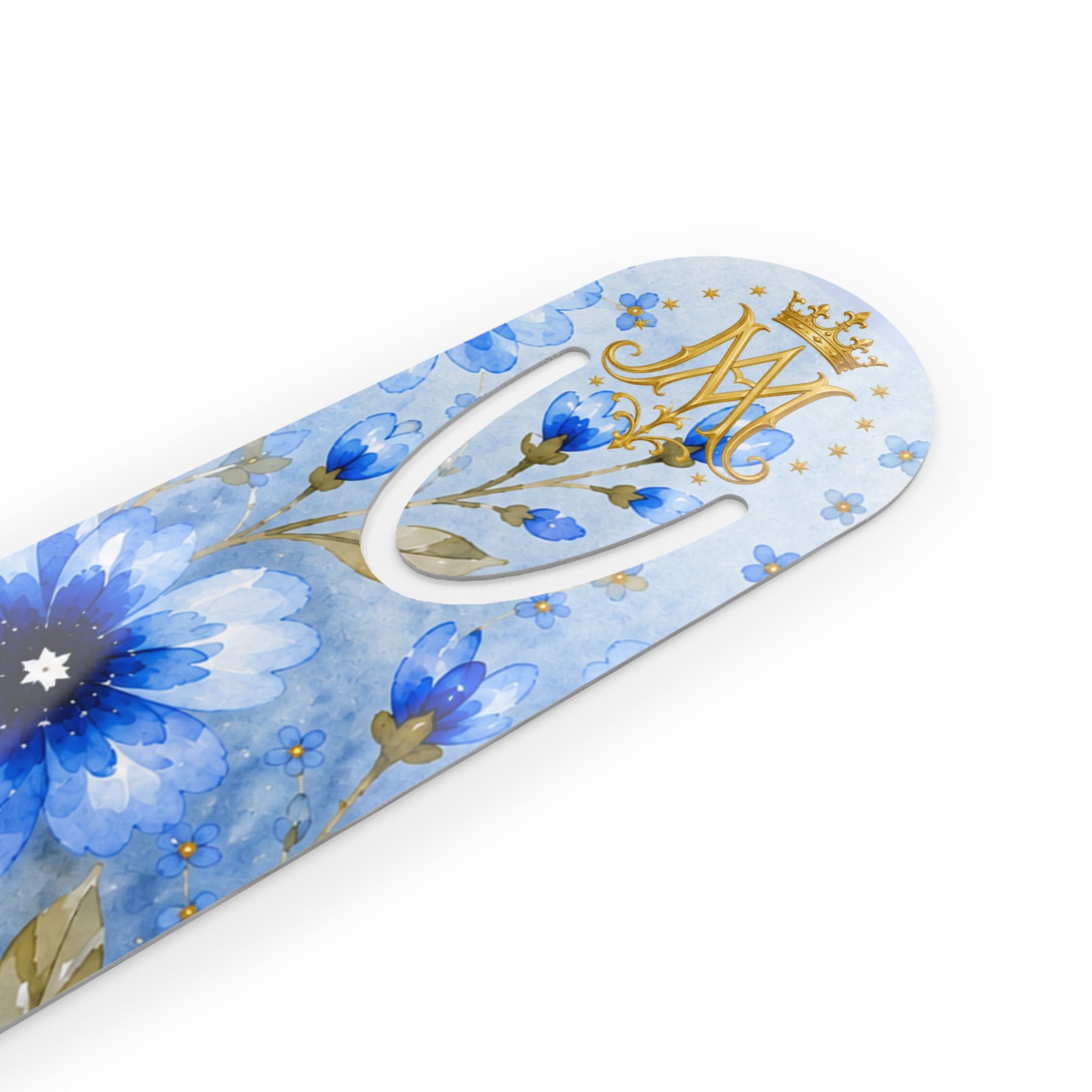 Virgin Mary Monogram Metal Bookmark