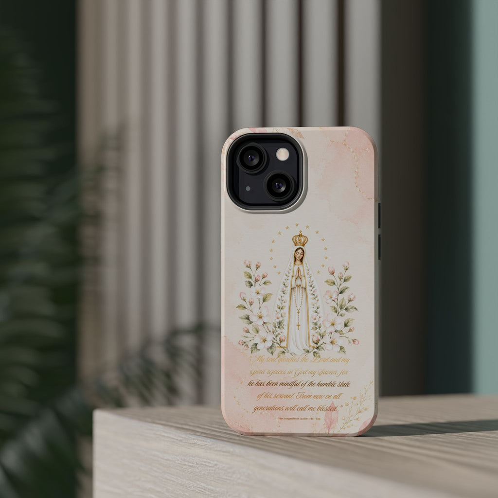 Our Lady Floral Phone Case — Magnetic Impact‑Resistant