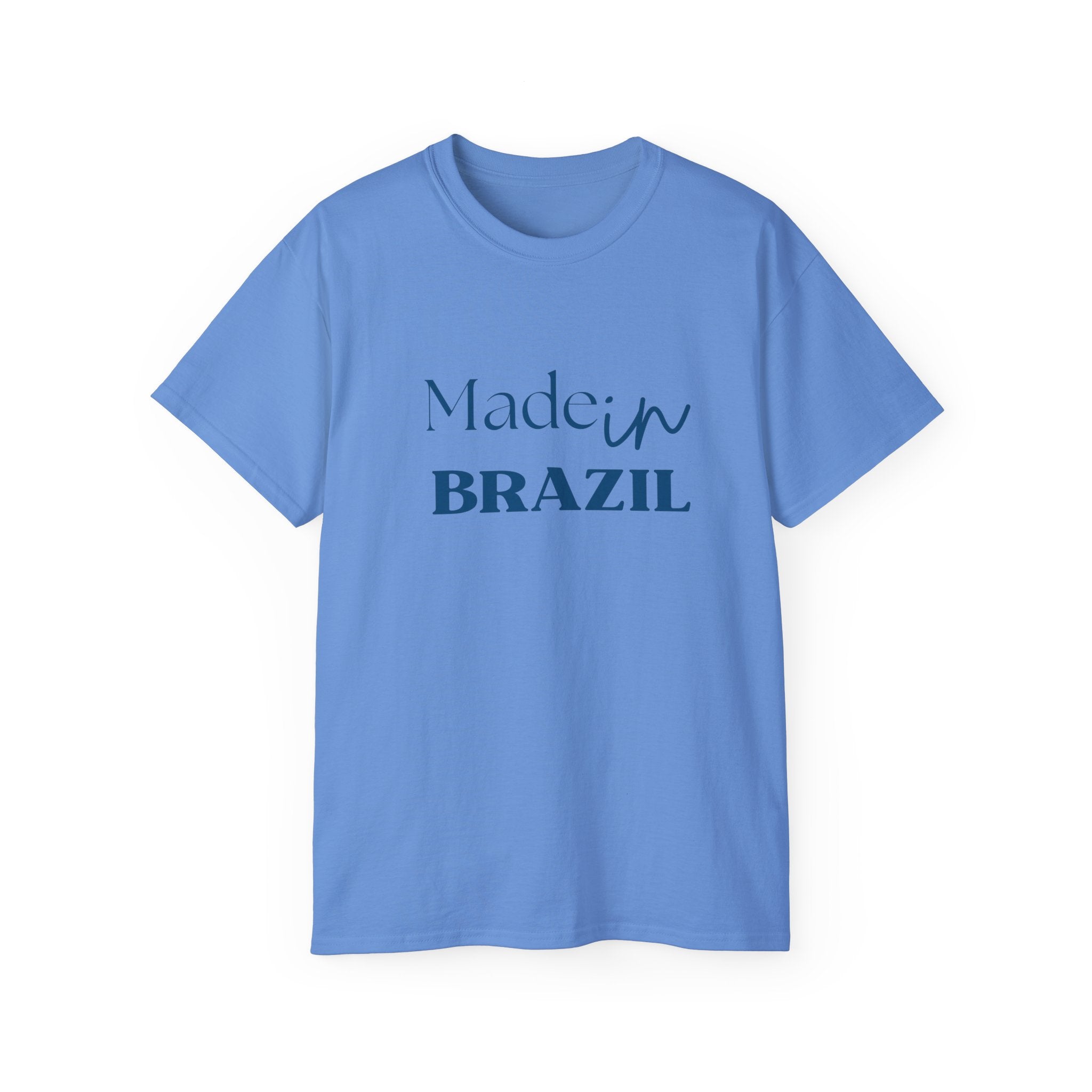 Brazil Flag Tropical Tee — Green Leaf Brazilian Pride Shirt