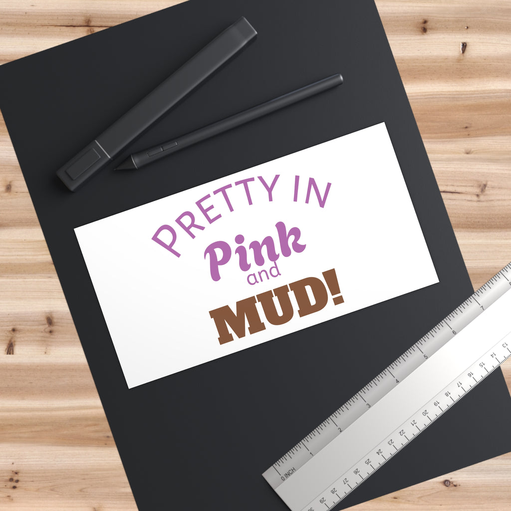 Off Road Pretty in Pink White Bumper Stickers