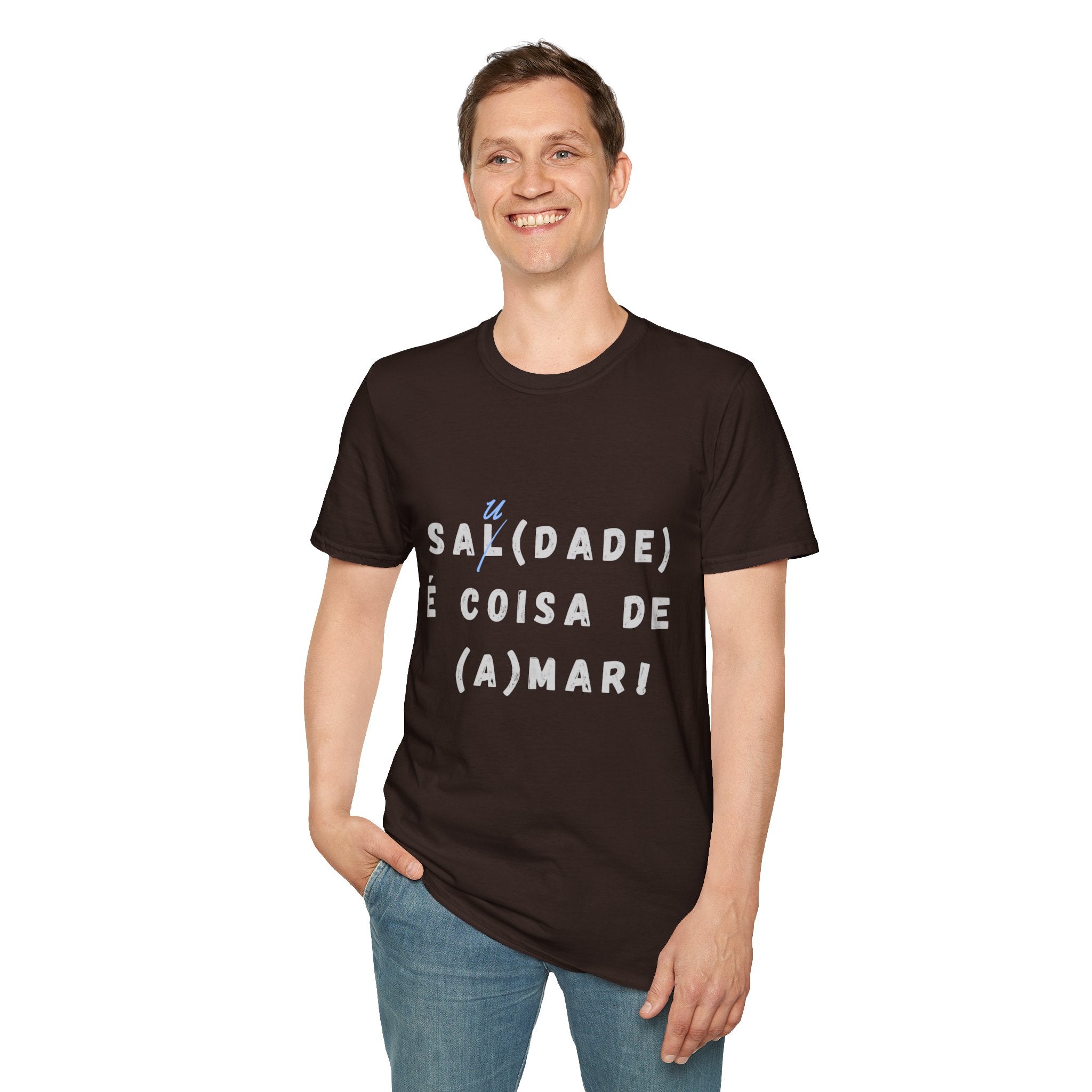 "Sa(l)dade é coisa de (a)mar" - T-shirt