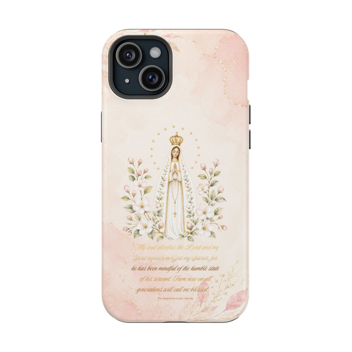 Our Lady Floral Phone Case — Magnetic Impact‑Resistant