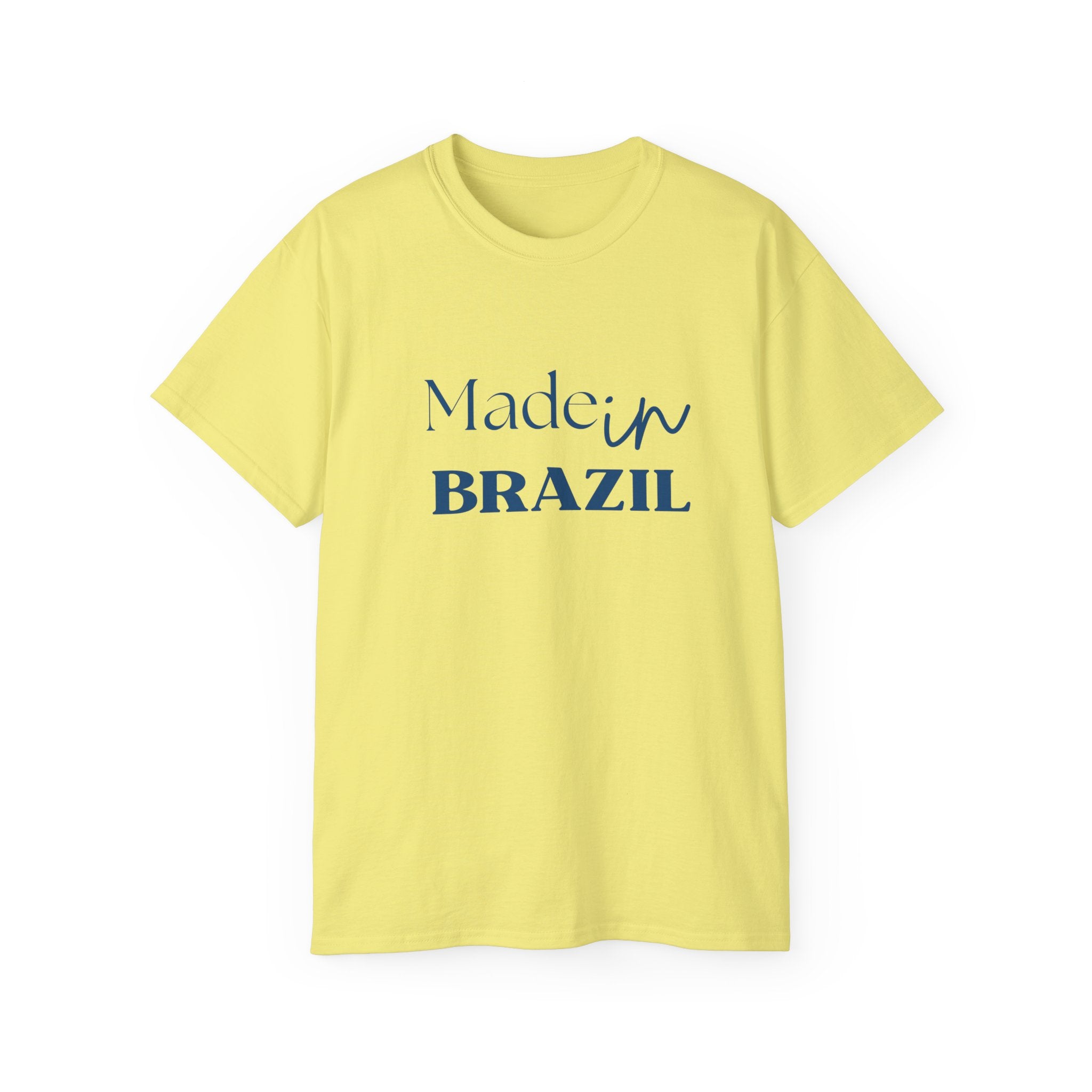 Brazil Flag Tropical Tee — Green Leaf Brazilian Pride Shirt