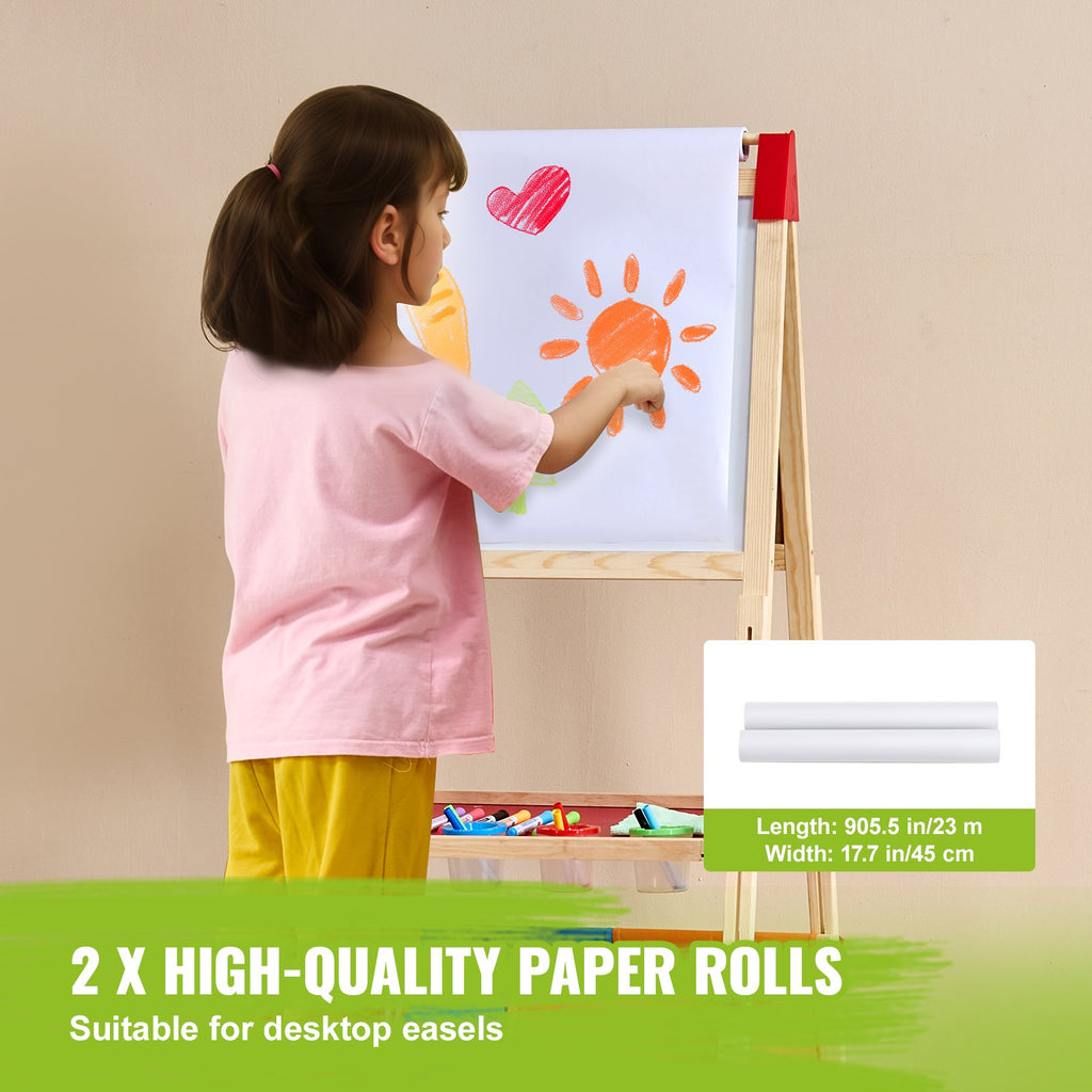 VEVOR Easel Accessory Set Chalk & Markers & Paper Rolls 32PCS For Standing Easel