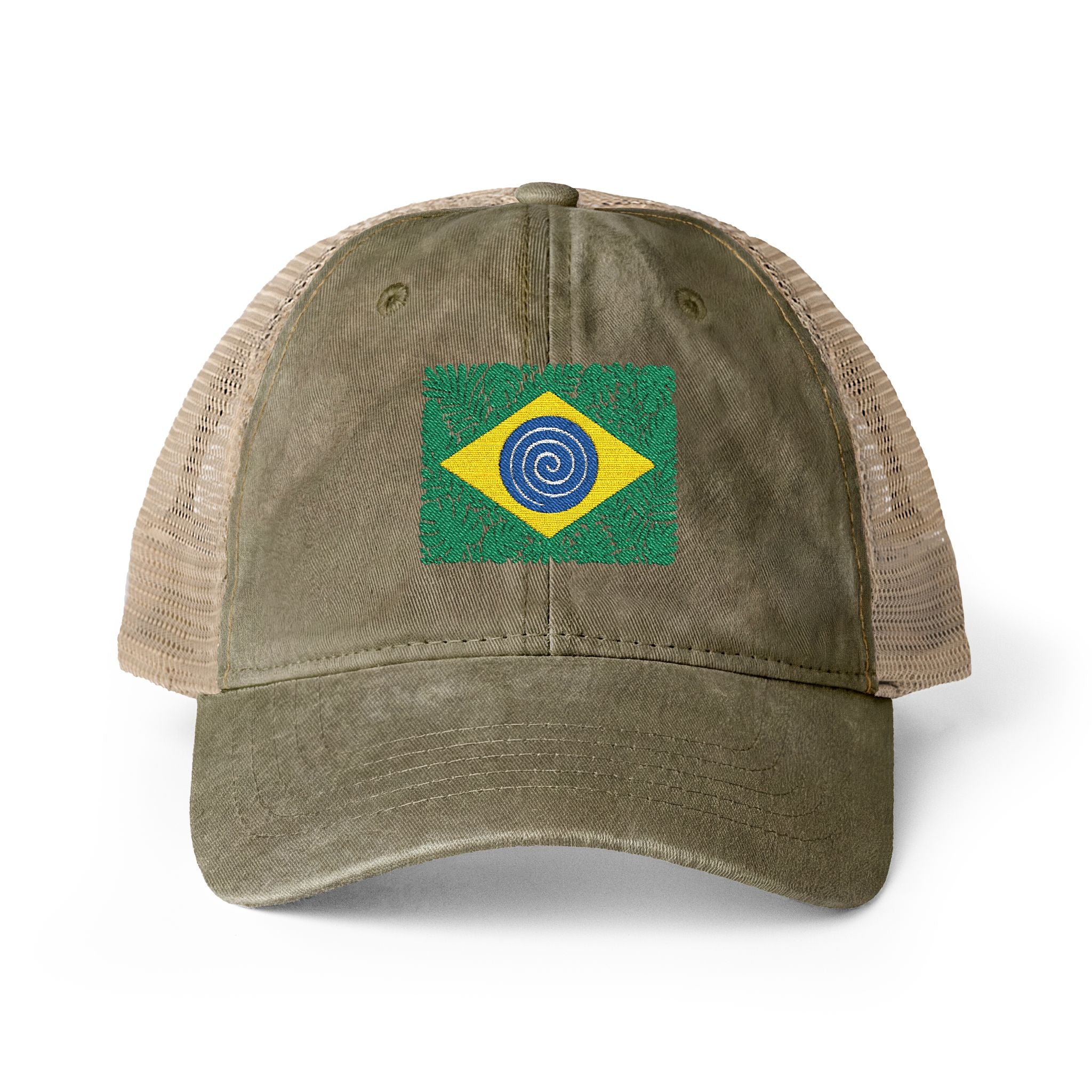 Brazil Women's Washed Mesh-Back Cap