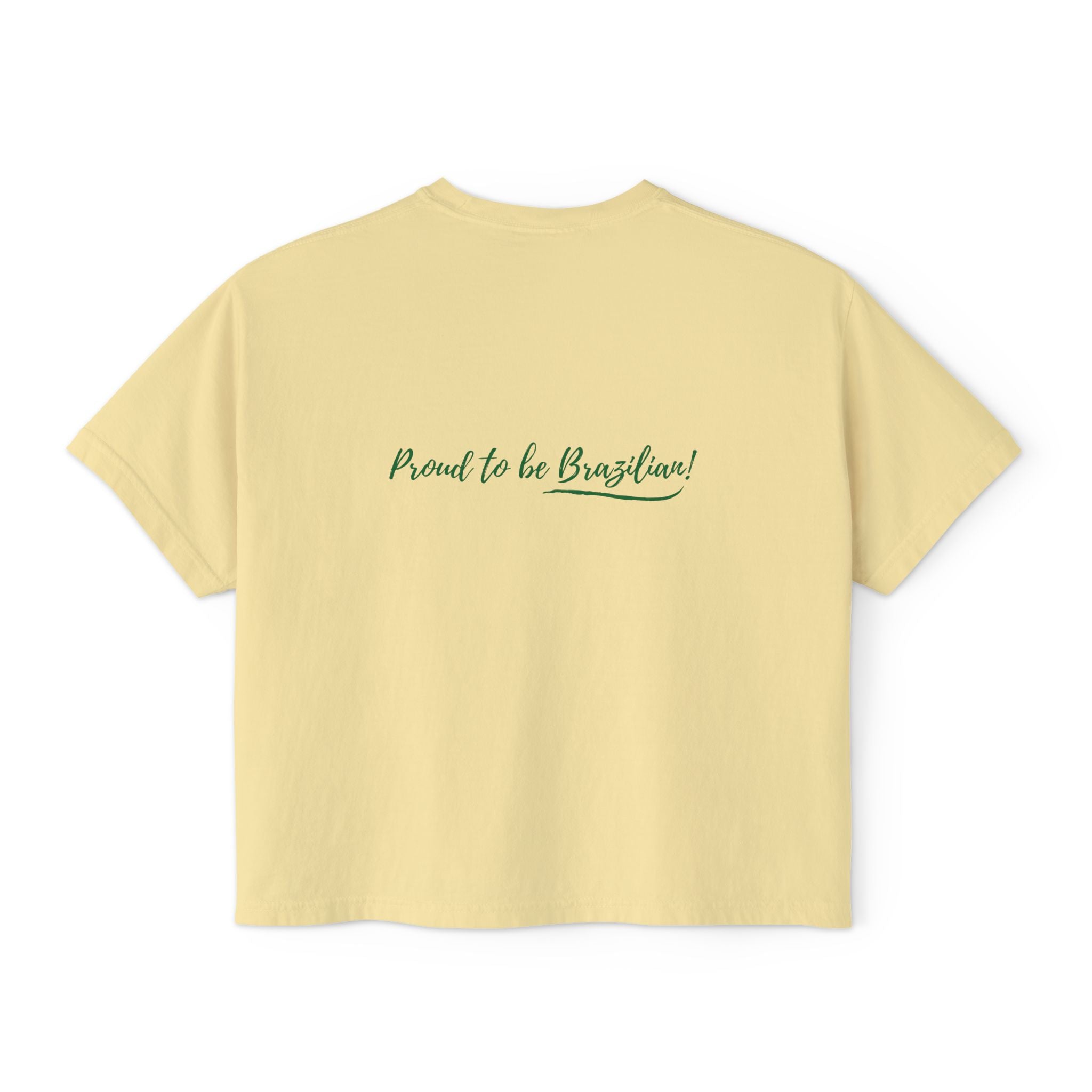 Brazil Tropical Flag Women's Boxy Tee — World Cup Pride Shirt
