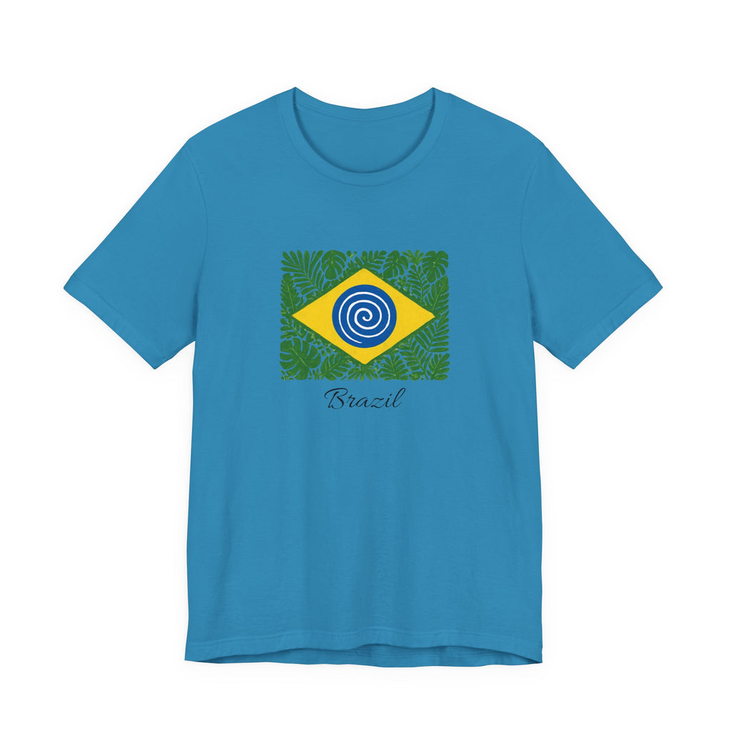 Brazil Flag Tropical T‑Shirt