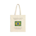 Brazilian Nostalgia Canvas Tote — 'Saudade não passa, se transforma'
