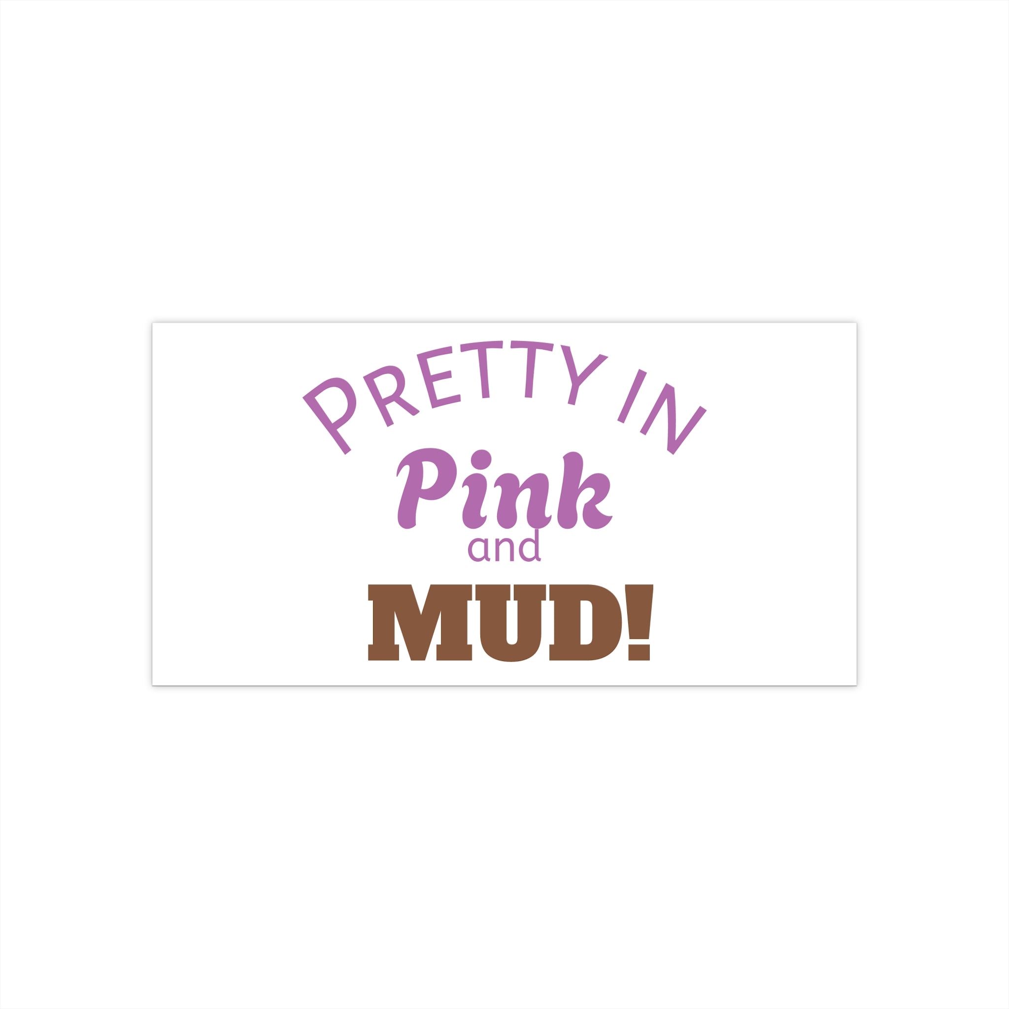 Off Road Pretty in Pink White Bumper Stickers