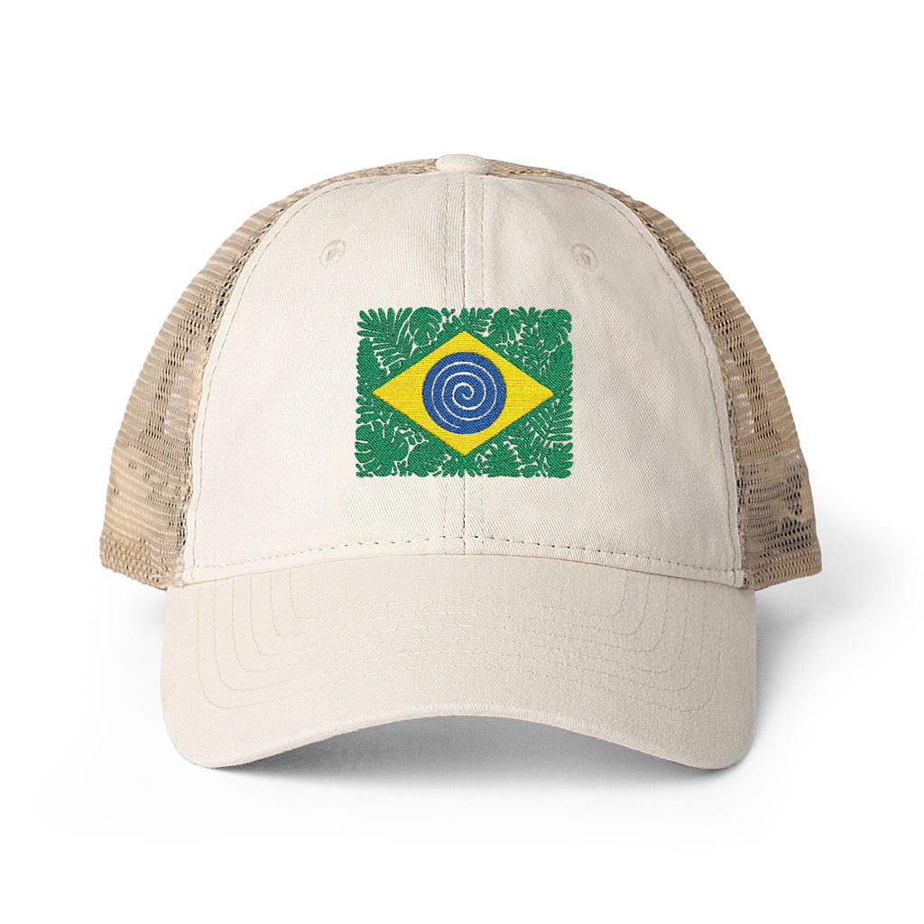 Brazil Women's Washed Mesh-Back Cap