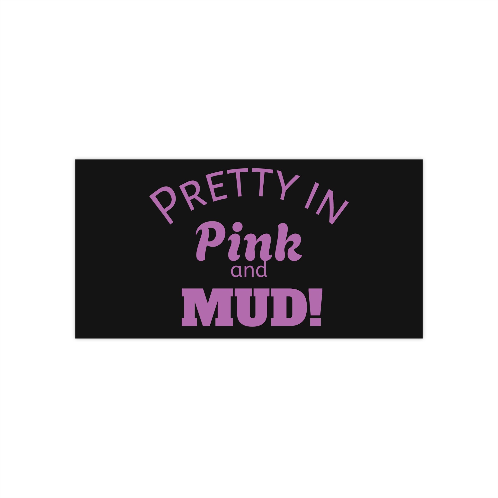 Off Road Pretty in Pink Black Bumper Stickers