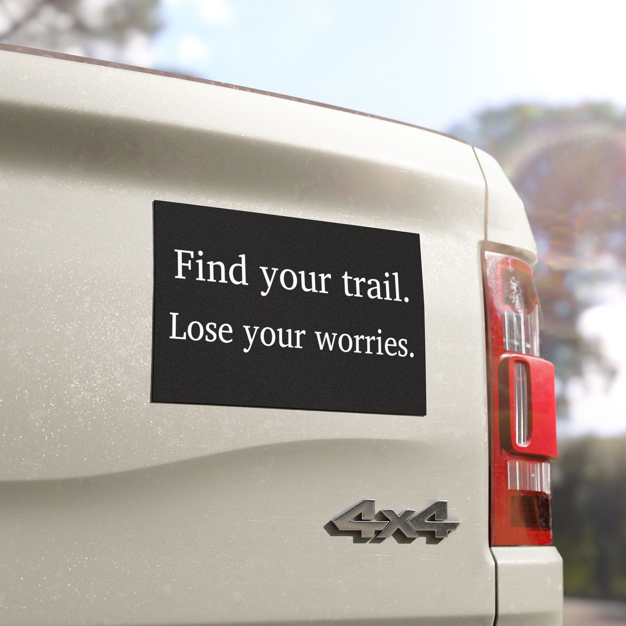 Find Your Trail Car Magnet – Inspirational Outdoor Quote Magnetic Decal
