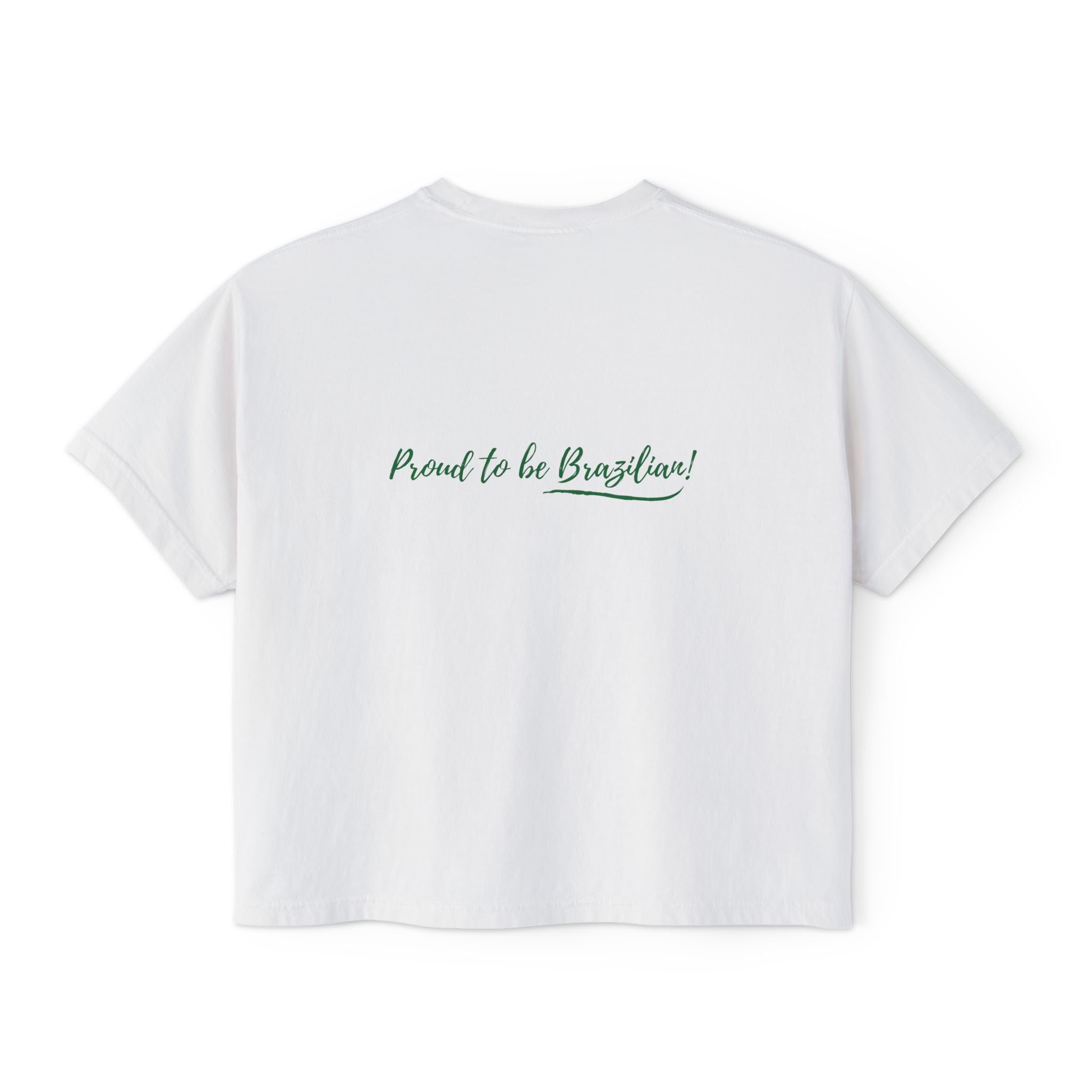 Brazil Tropical Flag Women's Boxy Tee — World Cup Pride Shirt