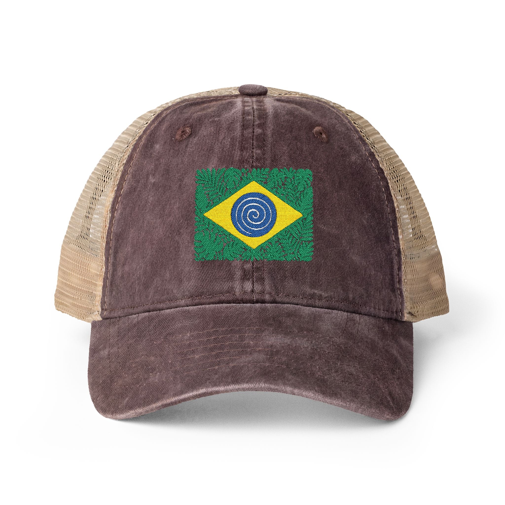 Brazil Women's Washed Mesh-Back Cap