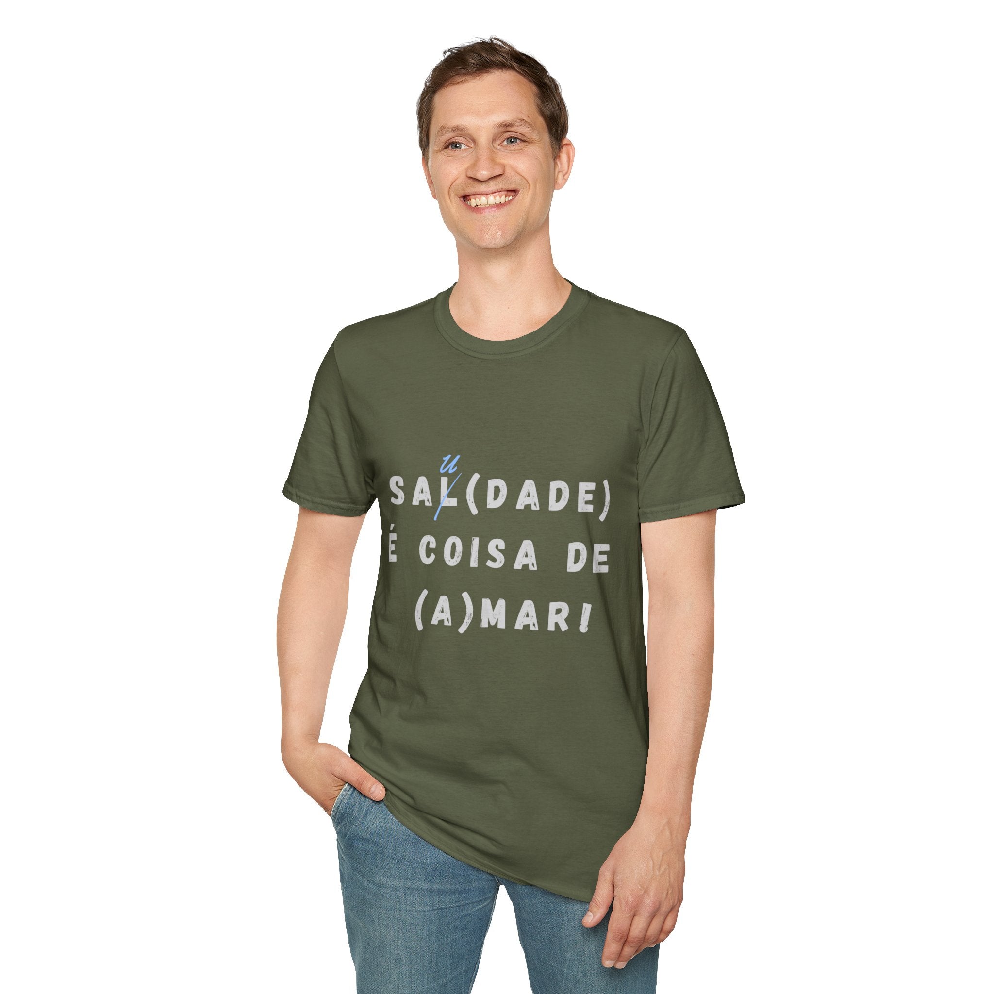 "Sa(l)dade é coisa de (a)mar" - T-shirt