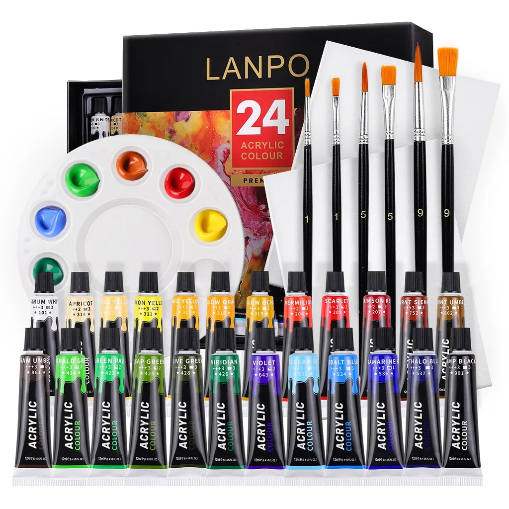Acrylic Paint Professional Set - 24 Tubes 75ml