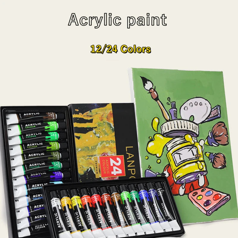 Acrylic Paint Professional Set - 24 Tubes 75ml