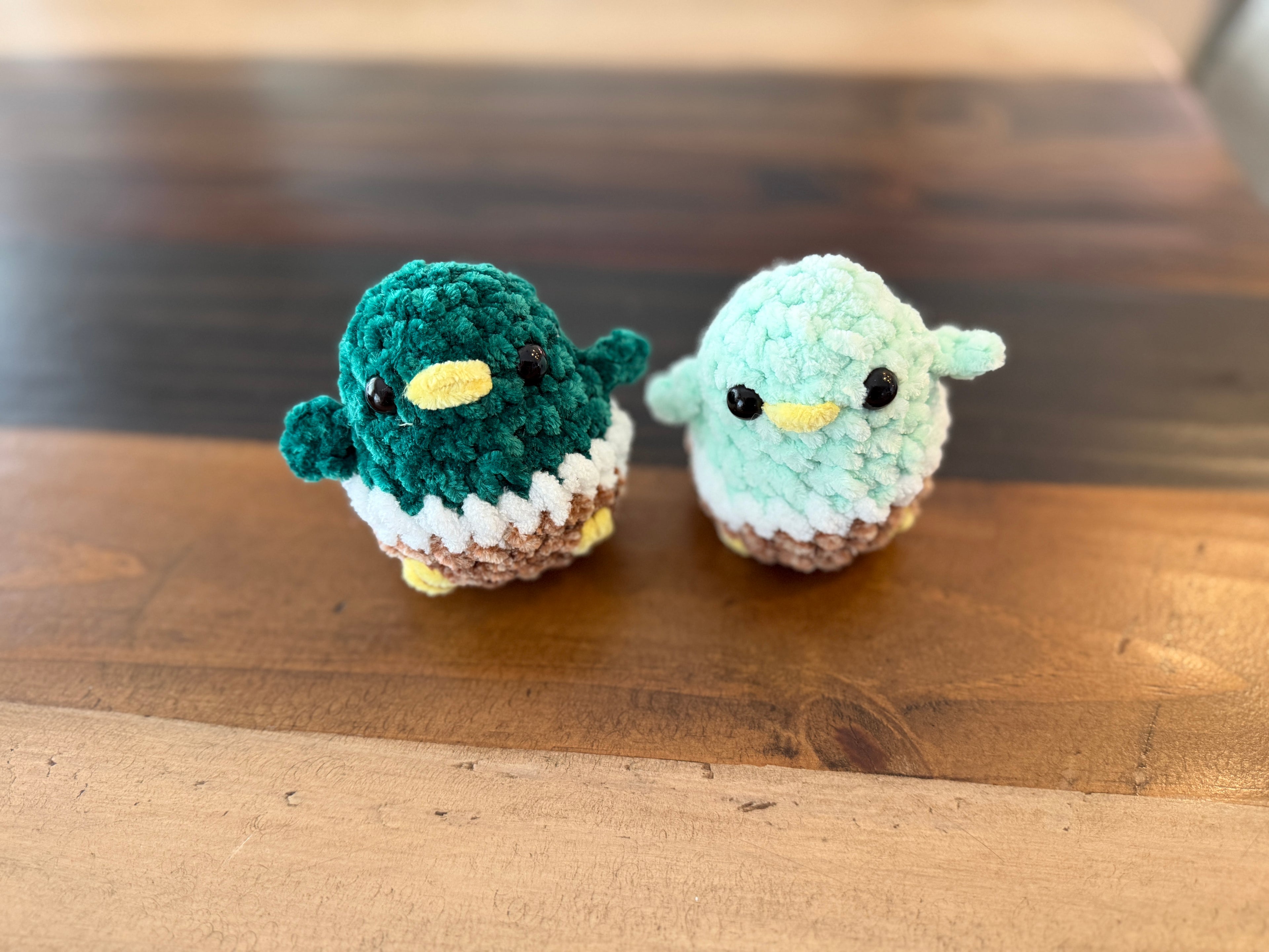 Handmade Amigurumi Bird Plushies — Limited Set of Two