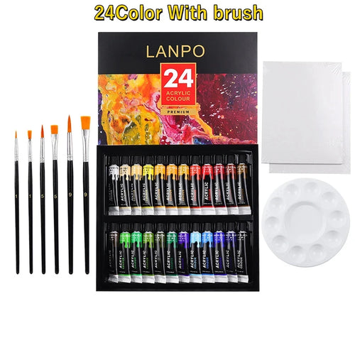 Acrylic Paint Professional Set - 24 Tubes 75ml