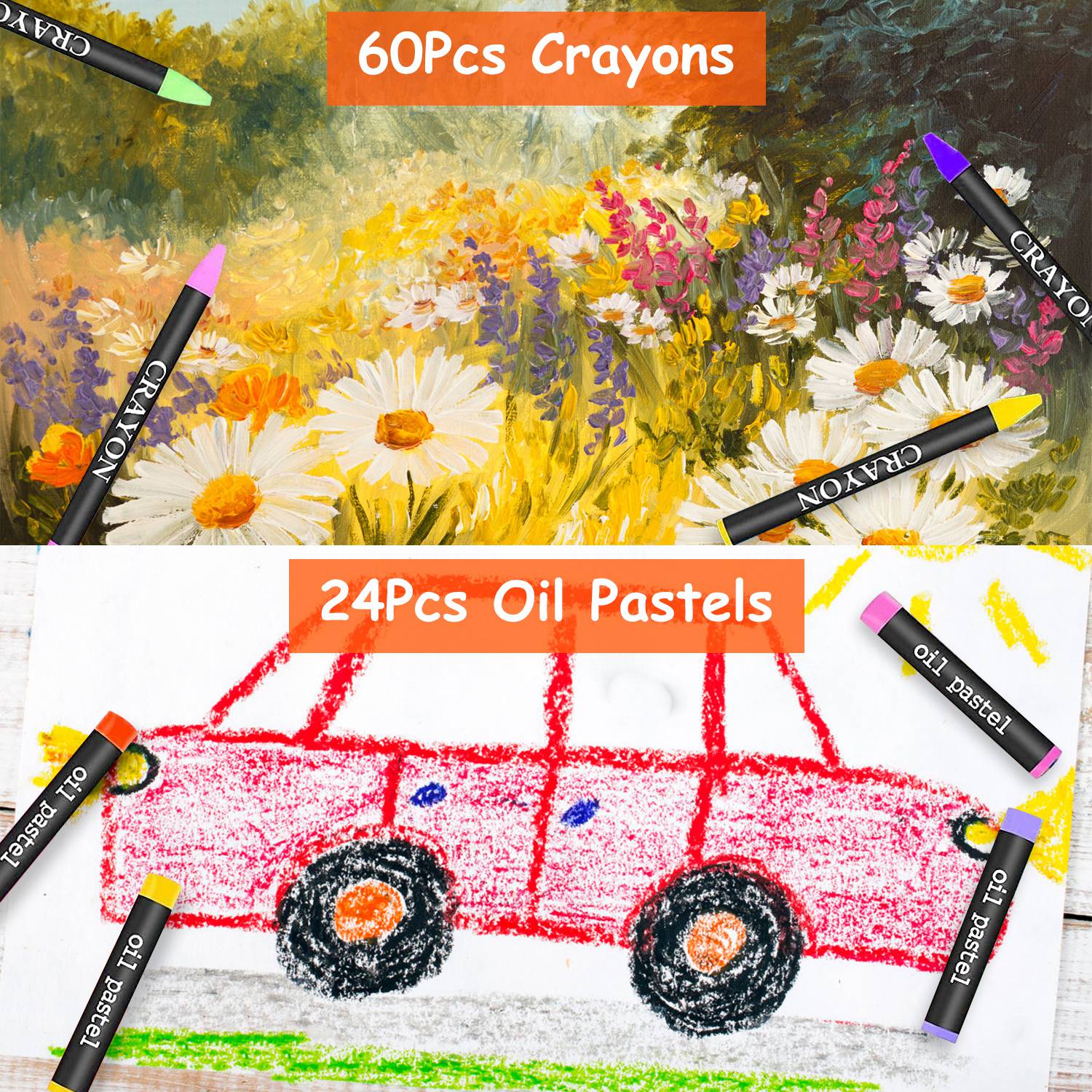 140Pcs Art Supplies With Colored Pencils Oil Pastels Crayons, Watercolor Cakes Brushes Sharpener Eraser In Elegant Wooden Box Professional Art Kit For Kids Adults Beginners Pros Office Supplies