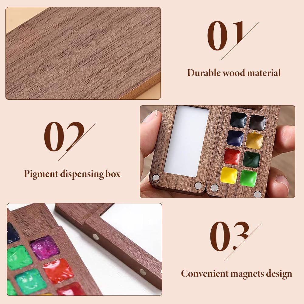 Watercolor Travel Set New Paint Palette Travel Kit Mini Watercolor Paint Set Upgrade Travel Set Mini Portable Watercolor Travel Set 8 Grid